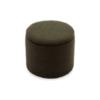 Pouf in tessuto con contenitore, kaki