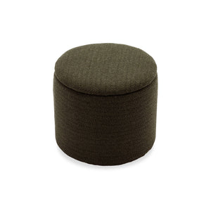 Pouf in tessuto con contenitore, kaki