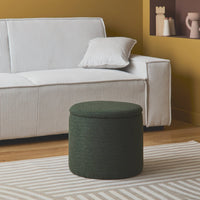 Pouf in tessuto con contenitore, kaki