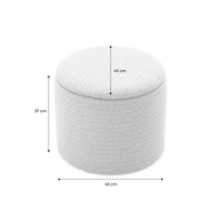 Pouf in tessuto con contenitore, kaki