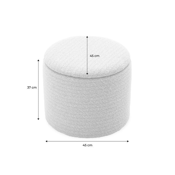 Pouf in tessuto con contenitore, kaki