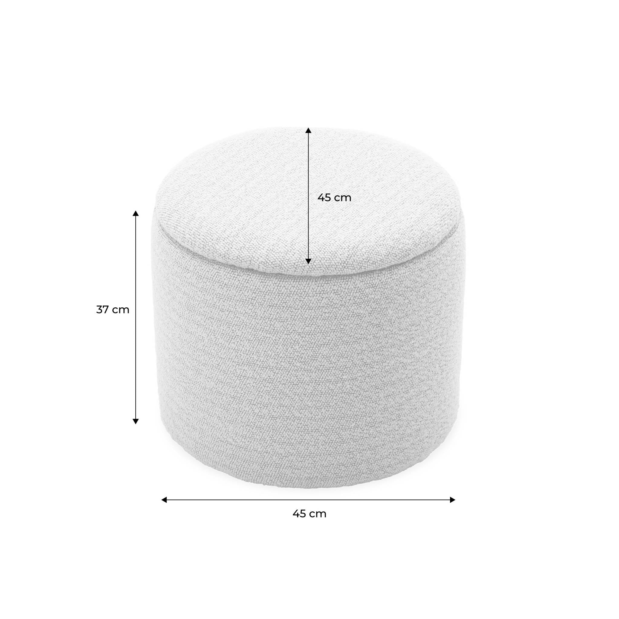 Pouf in tessuto con contenitore, kaki