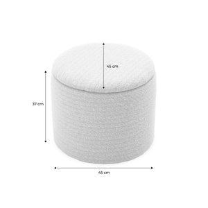 Pouf in tessuto con contenitore, kaki