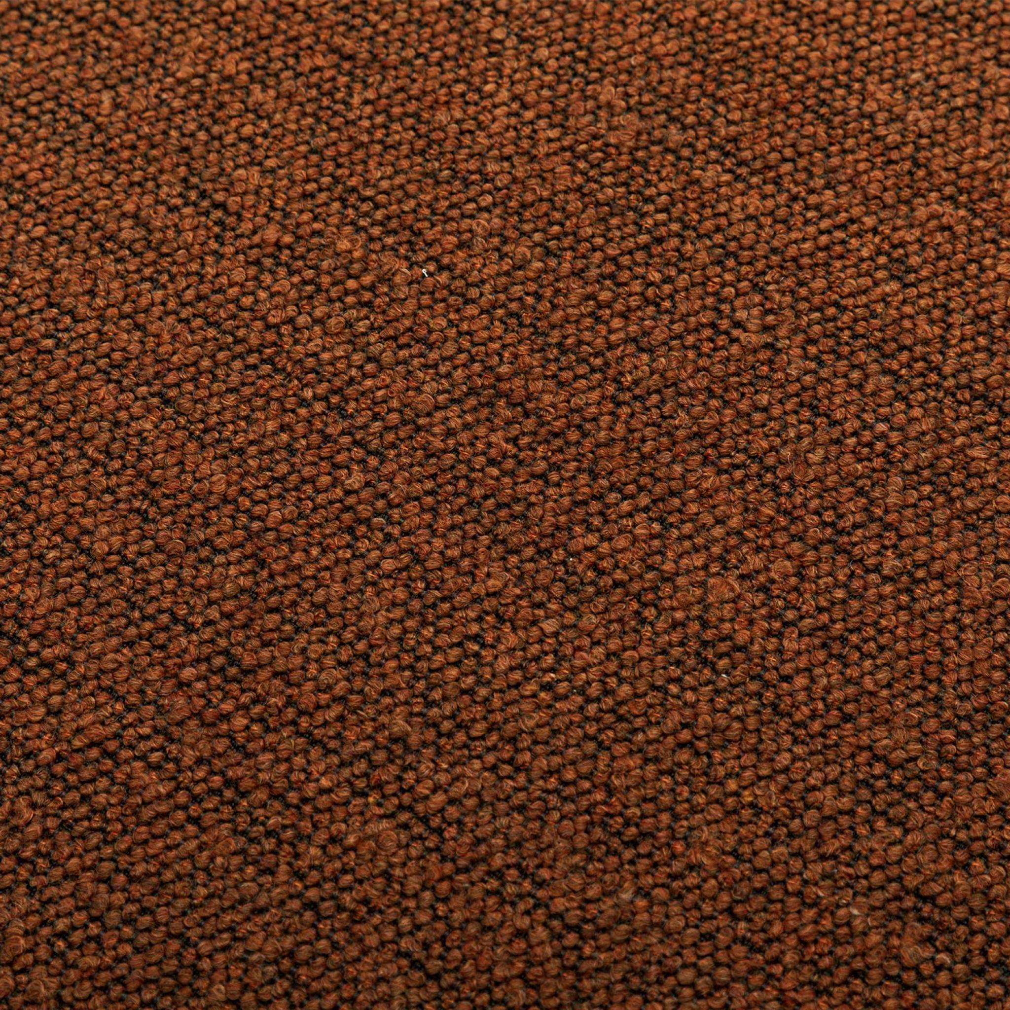 Pouf in tessuto con contenitore, terracotta