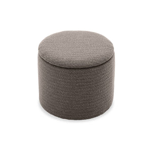Pouf in tessuto con contenitore, beige