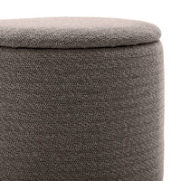 Pouf in tessuto con contenitore, beige