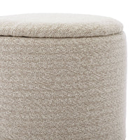 Pouf in tessuto con contenitore, bianco