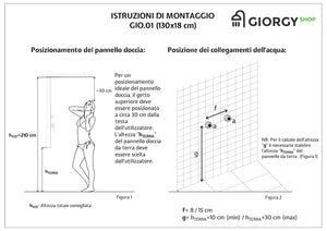 Colonna Doccia Idromassaggio A Tre Vie In Acciaio Lucido