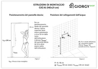 Pannello doccia idromassaggio in ABS verniciato a polvere finitura bianco opaco