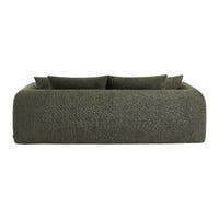 Divano letto 3 posti bouclé testurizzato, verde kaki