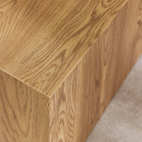 Set di 2 tavolini quadrati effetto frassino, marrone naturale