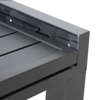 Tavolo da Giardino Allungabile per 8-10 Persone, in Alluminio, 135-270x90x75cm, Grigio