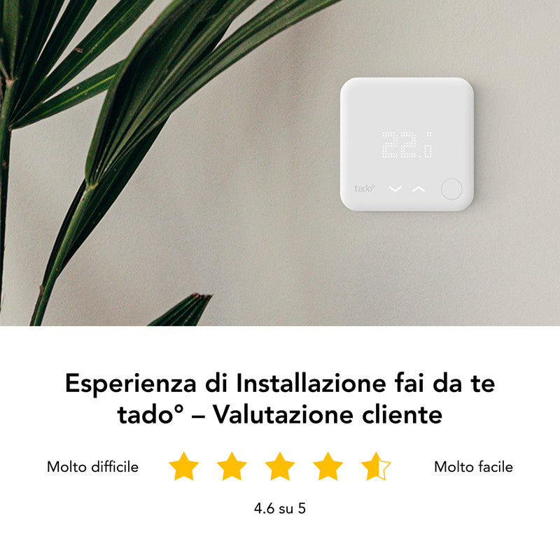 TADO¬∞ termostato kit di base V3+, Termostato Intelligente Wireless, Compatibile con Alexa e Google Assistant, Bianco
