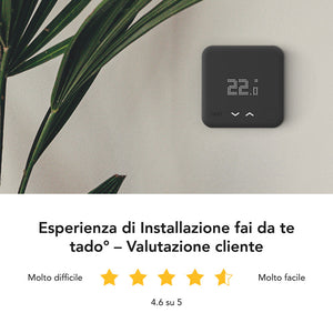 TADO¬∞ termostato kit di base V3+, Termostato Intelligente cablato, Compatibile con Alexa e Google Assistant, Nero