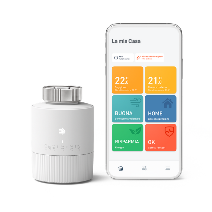 TADO¬∞ Valvola termostatica BASIC kit di base V3+, Valvola smart,  Controllo tramite app, impianto centralizzato