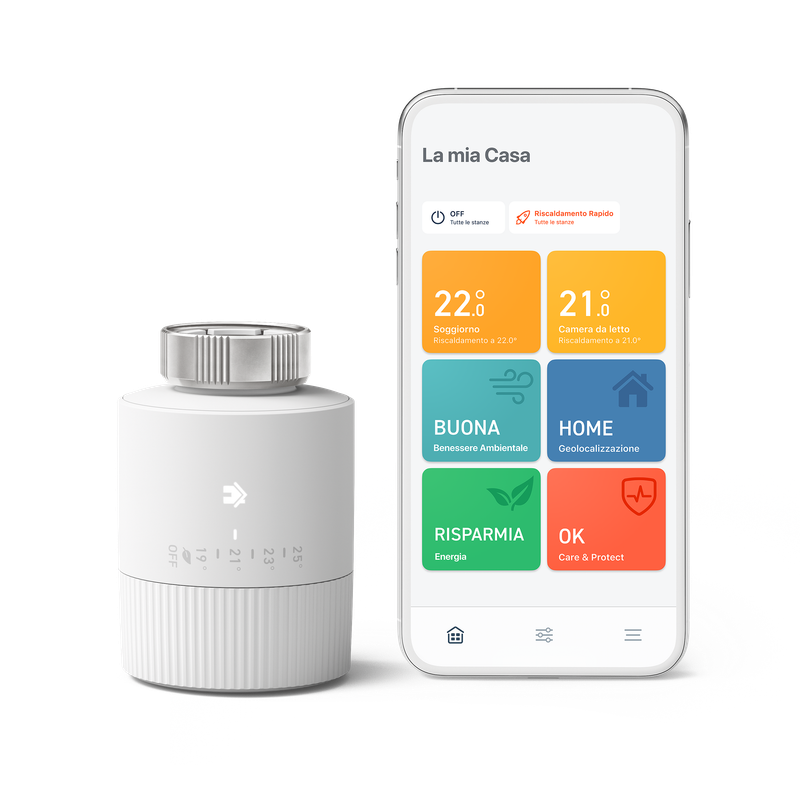 TADO¬∞ Valvola termostatica BASIC kit di base V3+, Valvola smart,  Controllo tramite app, impianto centralizzato