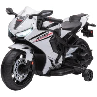 Moto Elettrica per Bambini con Licenza HONDA, Batteria 6V Ricaricabile, Velocità 3km/h, Bianco