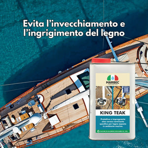 Impregnante per teak marino KING TEAK   1LTx6Pz