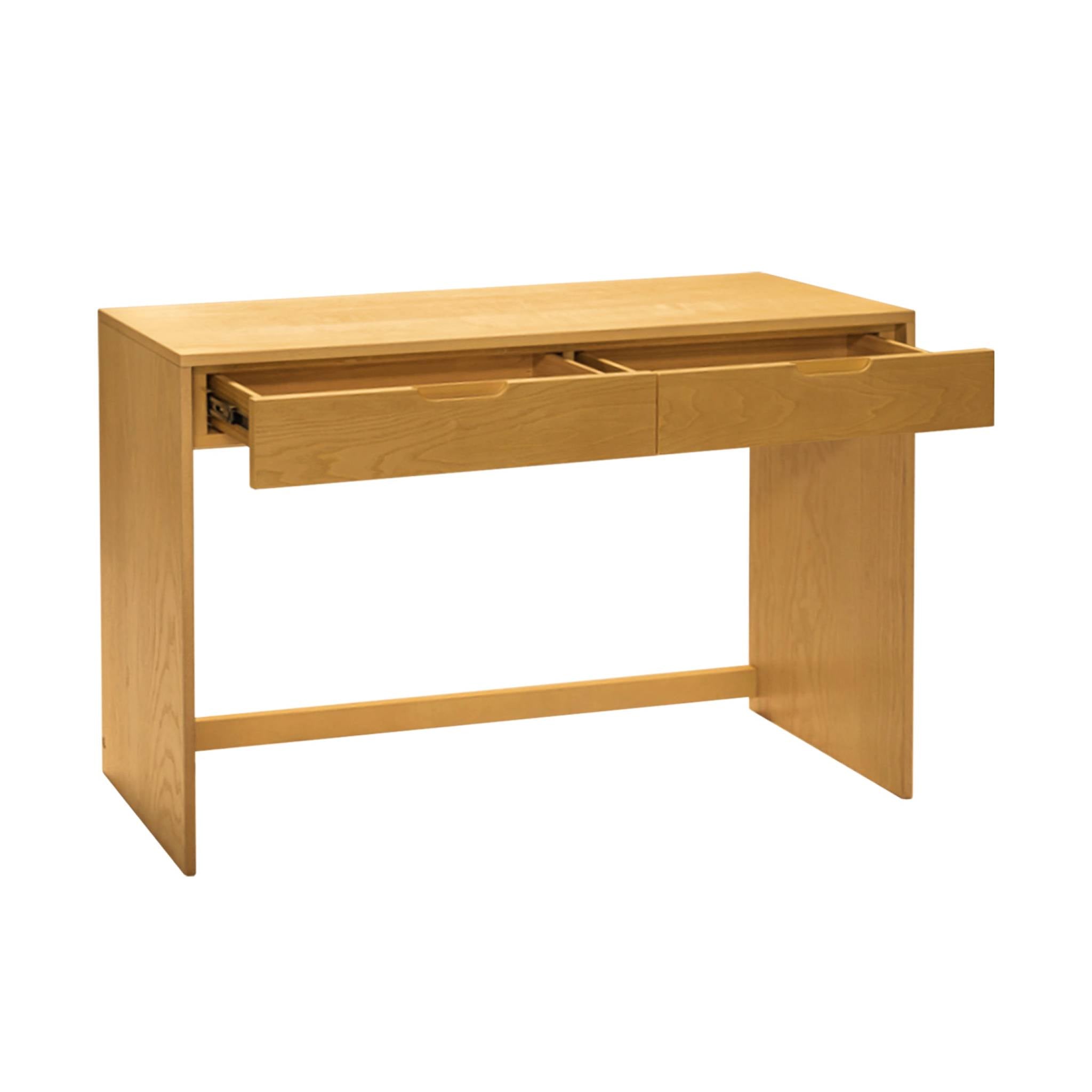 Consolle in legno 2 cassetti, 120cm, marrone naturale