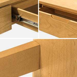 Consolle in legno 2 cassetti, 120cm, marrone naturale