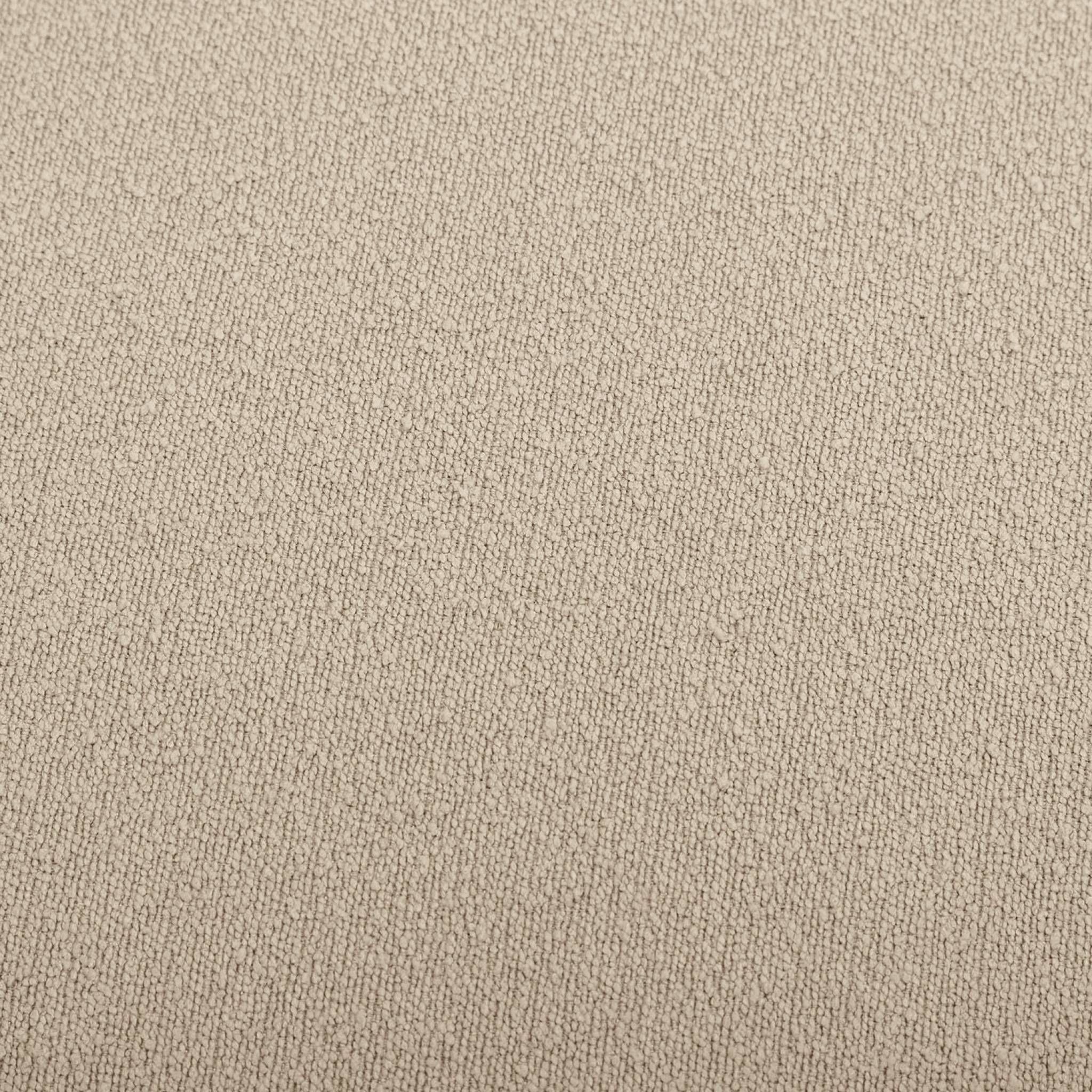 Sgabello e poggiapiedi in tessuto a forma di ciottolo, beige