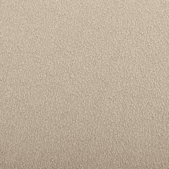 Sgabello e poggiapiedi in tessuto a forma di ciottolo, beige