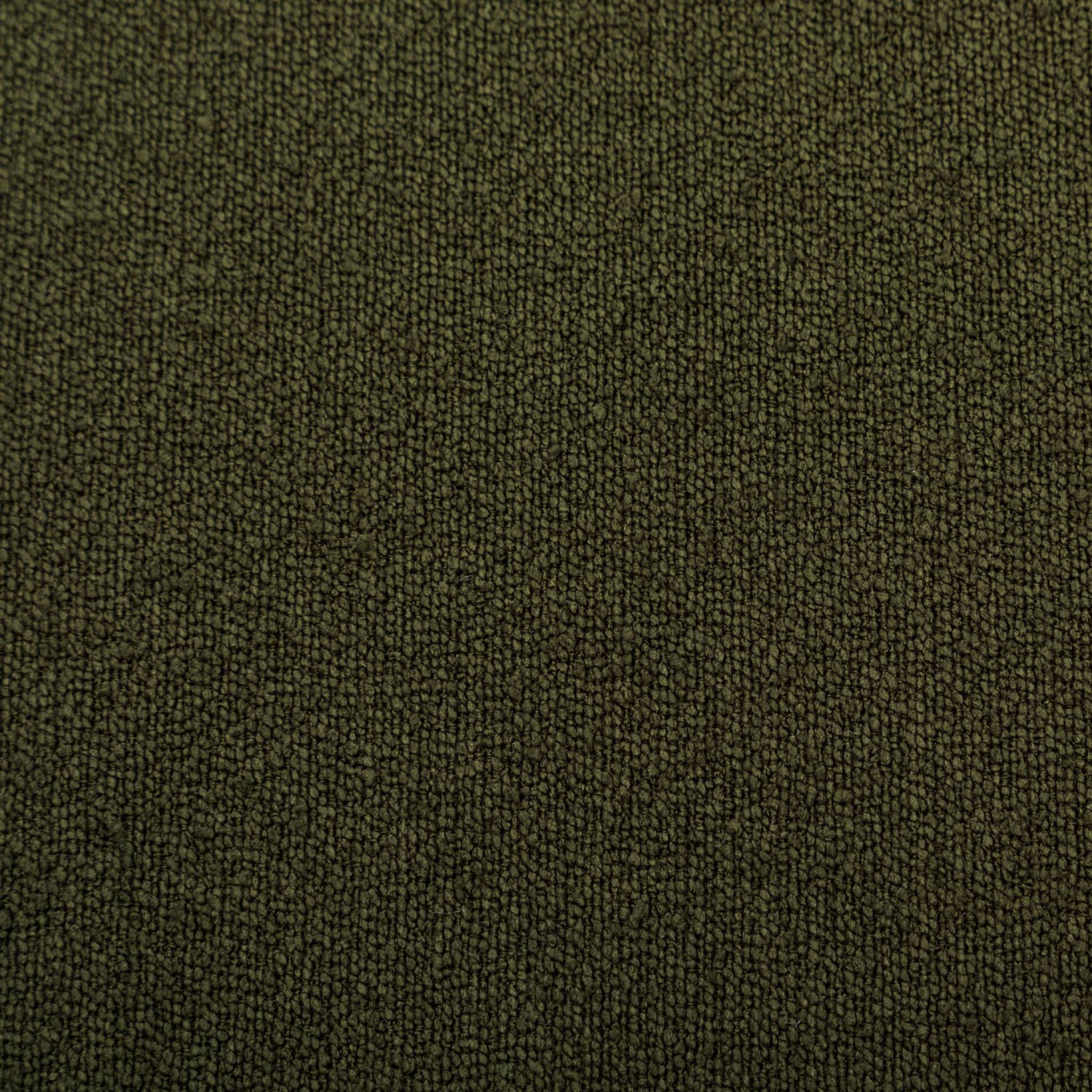 Sgabello e poggiapiedi in tessuto a forma di ciottolo, kaki