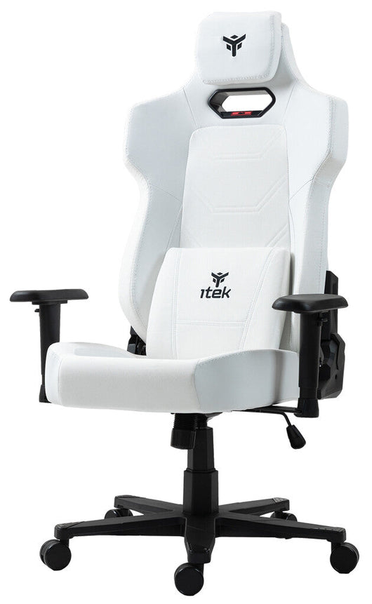 itek Gaming Chair SHUTTLE PM66 - PVC e Tessuto- Braccioli 3D- Nero Bianco