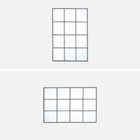 Specchio rettangolare industriale acciaio, nero