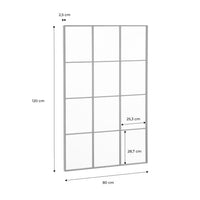 Specchio rettangolare industriale acciaio, nero