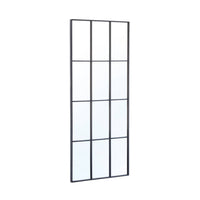 Specchio rettangolare industriale acciaio, nero