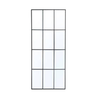 Specchio rettangolare industriale acciaio, nero