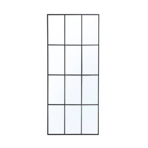 Specchio rettangolare industriale acciaio, nero