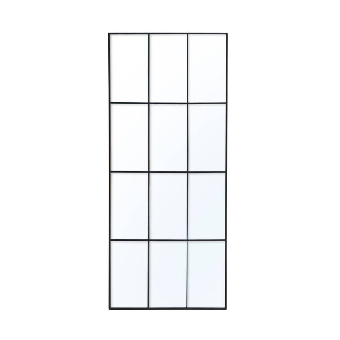 Specchio rettangolare industriale acciaio, nero