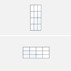 Specchio rettangolare industriale acciaio, nero