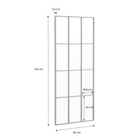 Specchio rettangolare industriale acciaio, nero