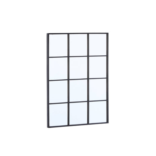 Specchio rettangolare industriale acciaio, nero