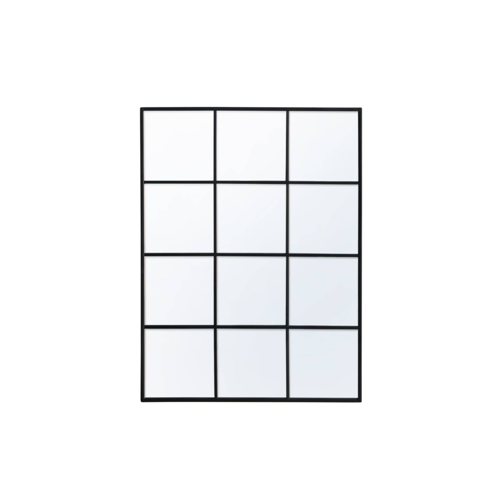 Specchio rettangolare industriale acciaio, nero