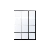 Specchio rettangolare industriale acciaio, nero