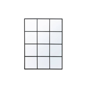 Specchio rettangolare industriale acciaio, nero