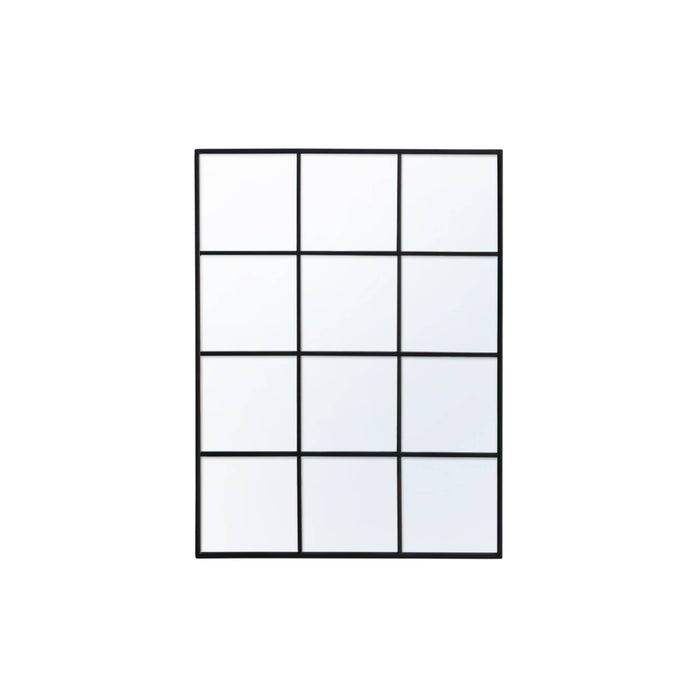 Specchio rettangolare industriale acciaio, nero