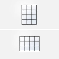 Specchio rettangolare industriale acciaio, nero