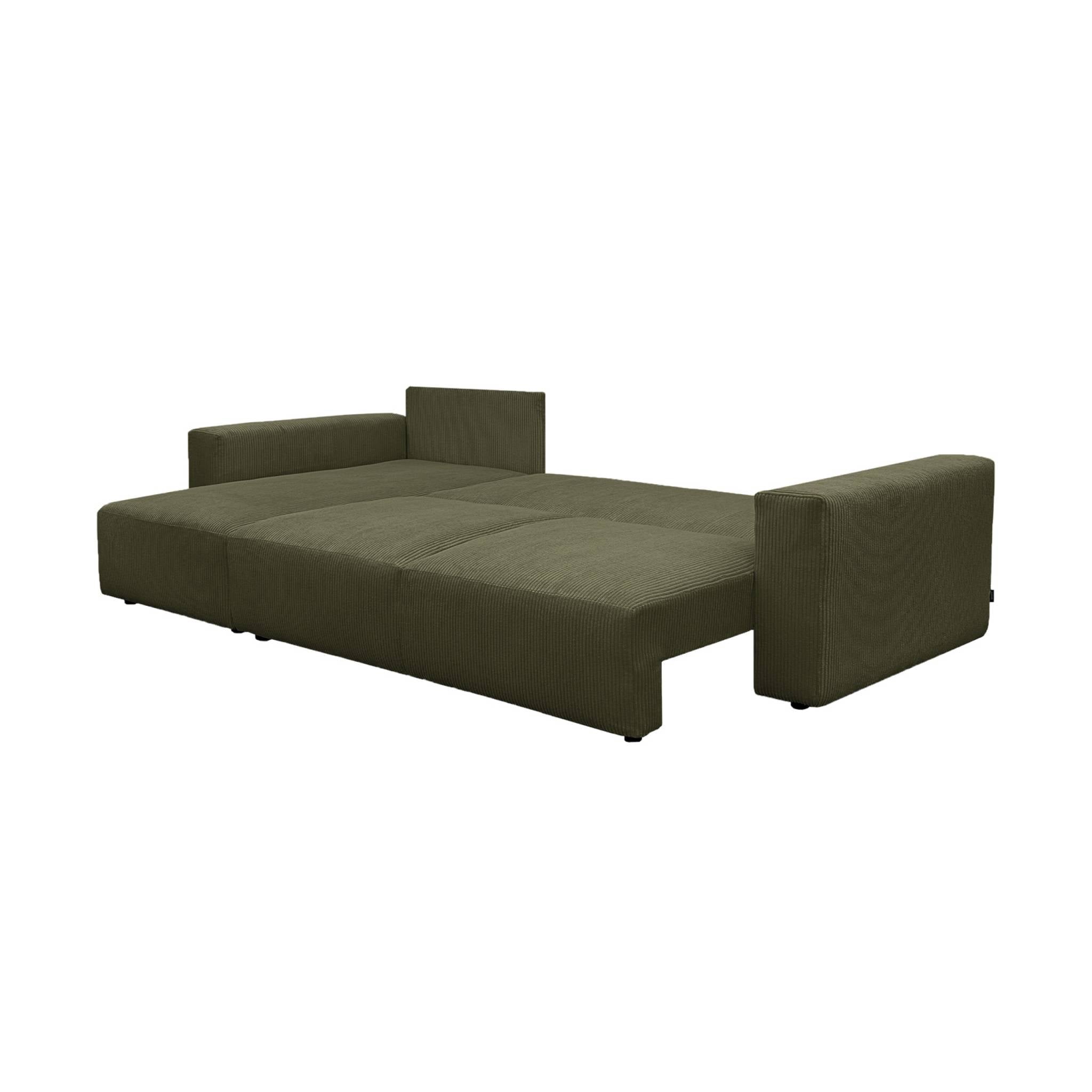 Divano ad angolo convertibile reversibile 5 posti velluto a coste,