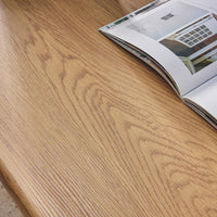 Tavolino rettangolare effetto legno, quercia