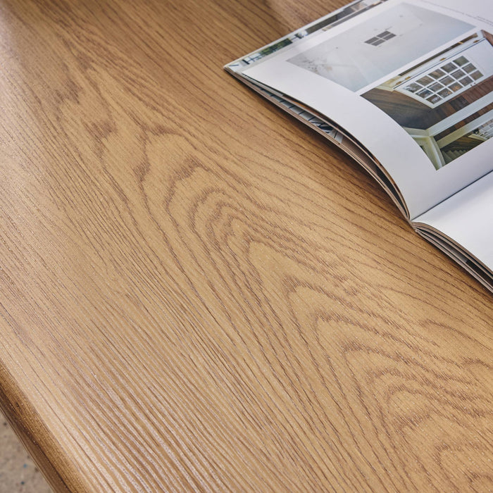 Tavolino rettangolare effetto legno, quercia