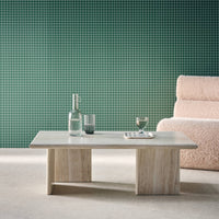 Tavolino rettangolare effetto legno, effet travertin