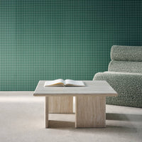 Tavolino basso quadrato, effet travertin