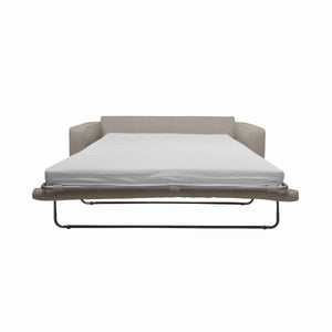 Divano letto convertibile 3 posti con materasso, beige