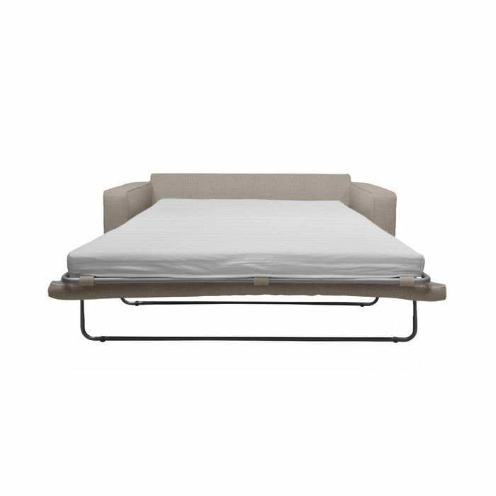 Divano letto convertibile 3 posti con materasso, beige