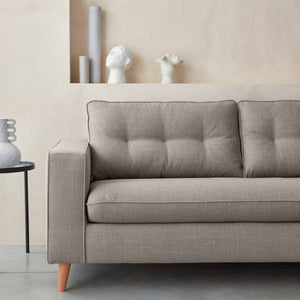 Divano letto convertibile 3 posti con materasso, beige